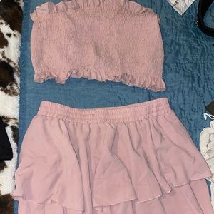 Shein two piece skirt/ tube top outfit